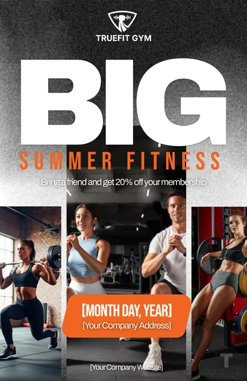 Free Gym Announcement Poster Template to Edit Online