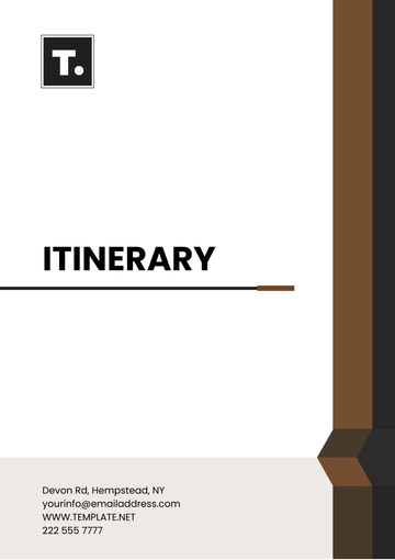 Free Itinerary Template to Edit Online