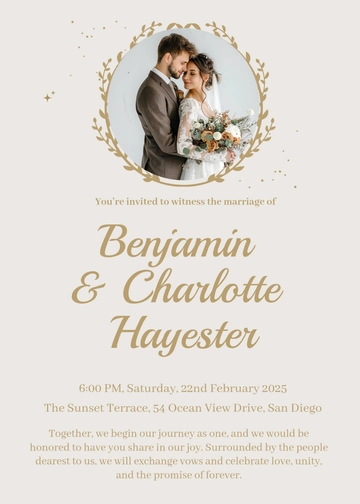 Free Elegant Wedding Invitation Template to Edit Online