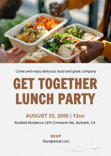 Free Lunch Invitation Template to Edit Online
