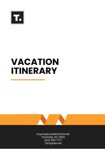 Free Vacation Itinerary Template to Edit Online