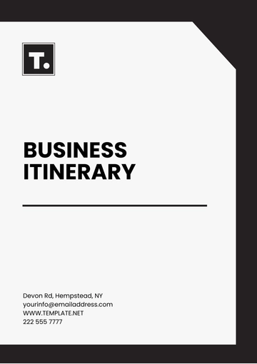 Free Business Itinerary Template to Edit Online
