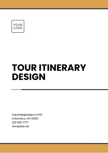 Free Tour Itinerary Design Template to Edit Online