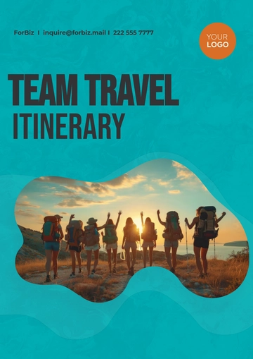Free Team Travel Itinerary Template to Edit Online