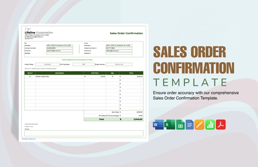 Sales Order Confirmation Template