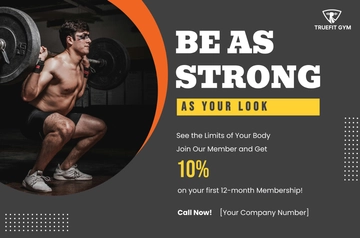 Free Gym Social Media Banner Template to Edit Online