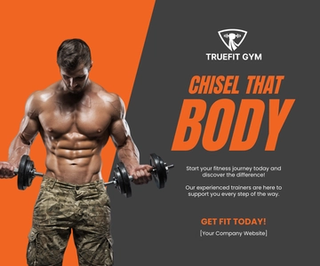 Free Gym Google Ad Banner Template to Edit Online