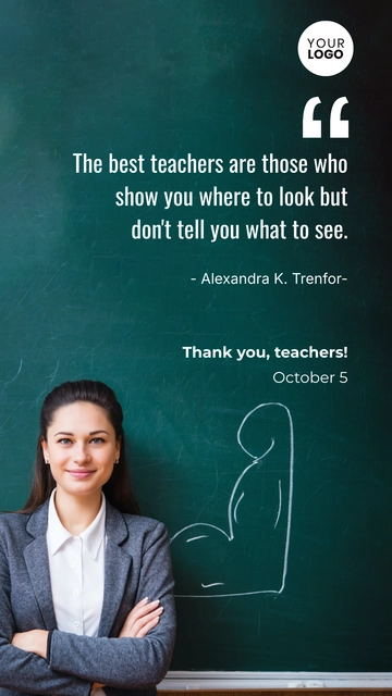 Free Teachers Day Gift Quote Template to Edit Online