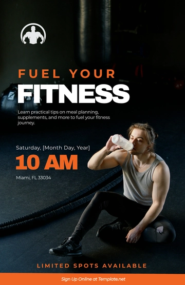 Free Gym Nutrition Workshop Poster Template to Edit Online