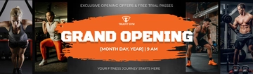 Free Gym Grand Opening Billboard Template to Edit Online
