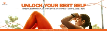 Free Gym Fitness Program Billboard Template to Edit Online