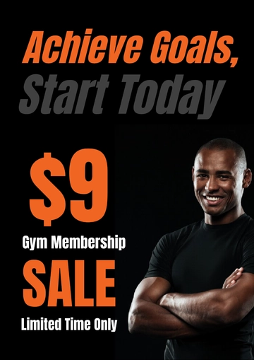 Free Gym Digital Signage Template to Edit Online
