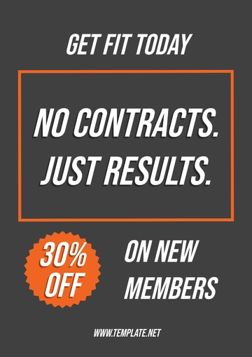 Free Gym Marketing Signage Template to Edit Online