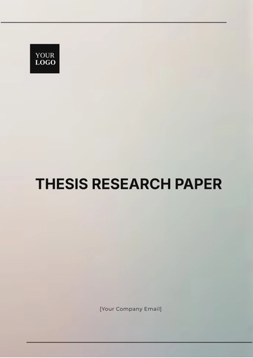 Free Thesis Research Paper Template to Edit Online