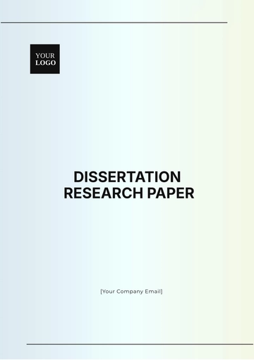 Free Dissertation Research Paper Template to Edit Online