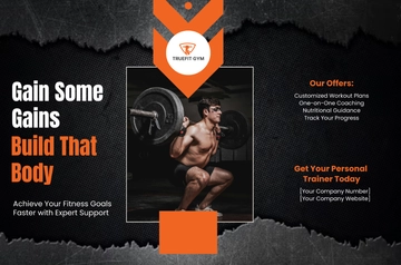 Free Gym Personal Training Banner Template to Edit Online