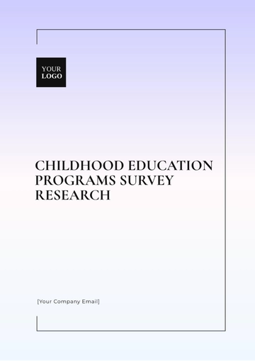 Free Childhood Education Programs Survey Research Template to Edit Online