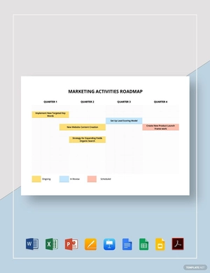 Marketing Activities Roadmap Template