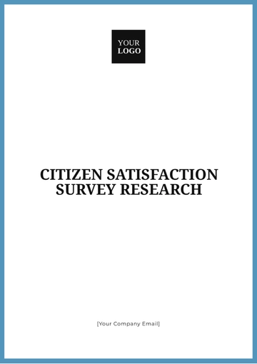 Free Citizen Satisfaction Survey Research Template to Edit Online