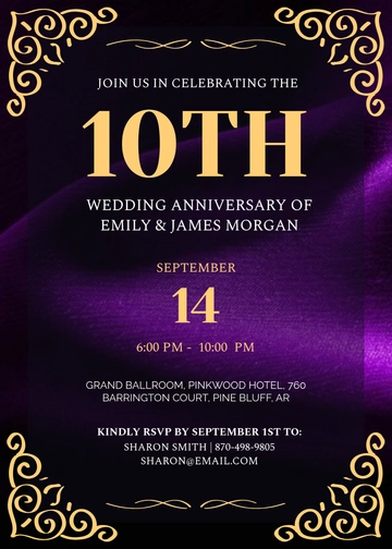 Free Anniversary Invitation Template to Edit Online | Template.net