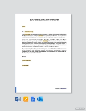 Qualified English Teacher Cover Letter