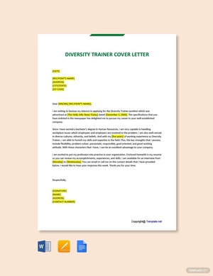 Diversity Trainer Cover Letter