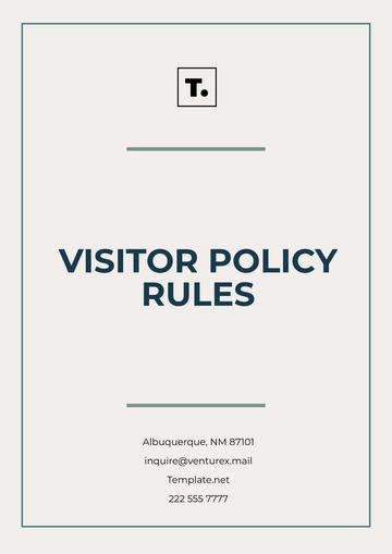 Free Visitor Policy Rules Template to Edit Online
