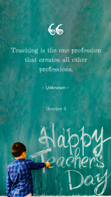 Free Teachers Day Motivational Quote Template to Edit Online