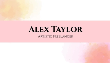 Free Artistic Freelancer Business Card Template to Edit Online