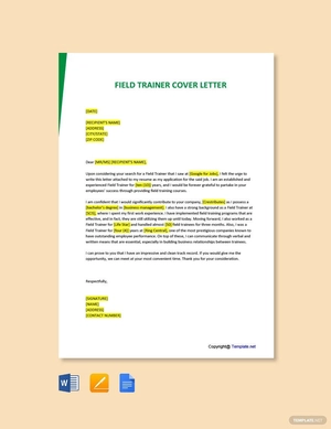 Field Trainer Cover Letter