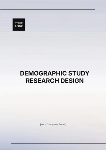 Free Demographic Study Research Design Template to Edit Online