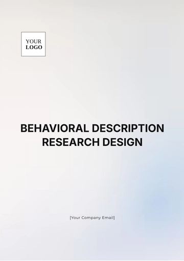 Free Behavioral Description Research Design Template to Edit Online