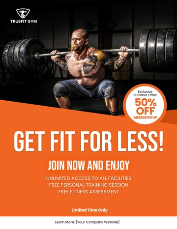 Free Gym Special Offer Flyer Template to Edit Online