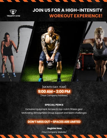 Free Gym Bootcamp Flyer Template to Edit Online