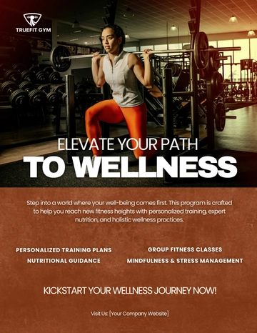 Free Gym Wellness Program Flyer Template to Edit Online