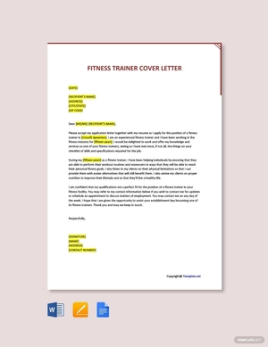 Fitness Trainer Cover Letter
