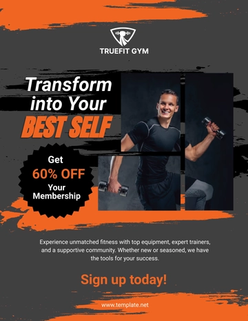 Free Gym Advertising Flyer Template to Edit Online