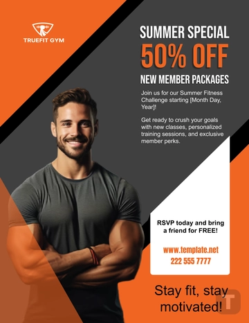 Free Gym Announcement Flyer Template to Edit Online