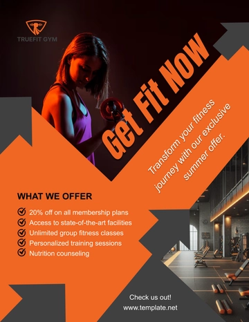 Free Gym Campaign Flyer Template to Edit Online
