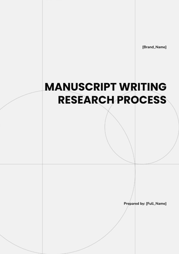 Free Manuscript Writing Research Process Template to Edit Online