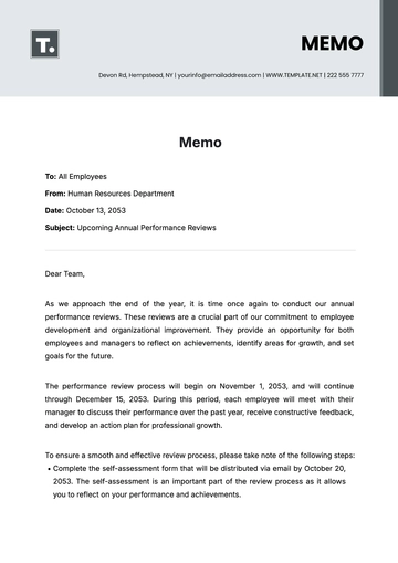 Free Memo Template to Edit Online