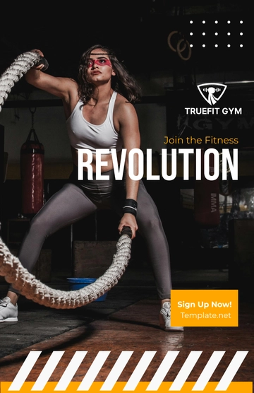 Free Gym Advertisement Poster Template to Edit Online