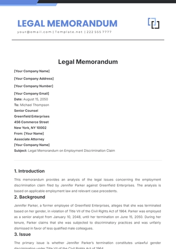 Free Legal Memorandum Template to Edit Online