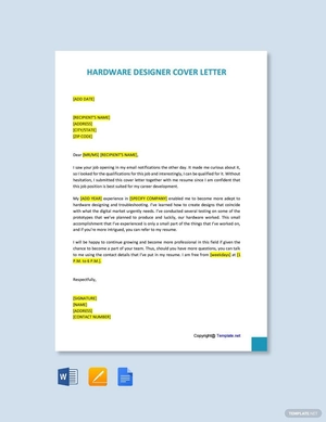 Hardware Designer Cover Letter