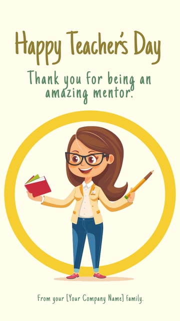 Free Teachers Day DIY Card Template to Edit Online