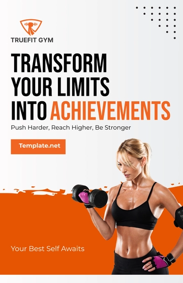 Free Gym Motivational Poster Template to Edit Online