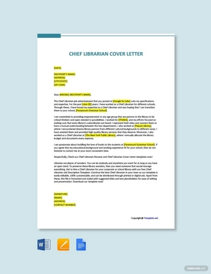 Chief Librarian Cover Letter