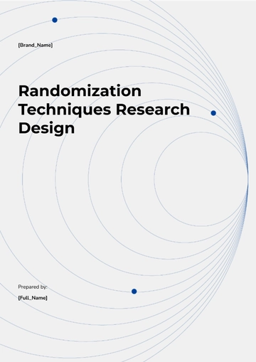Free Randomization Techniques Research Design Template to Edit Online