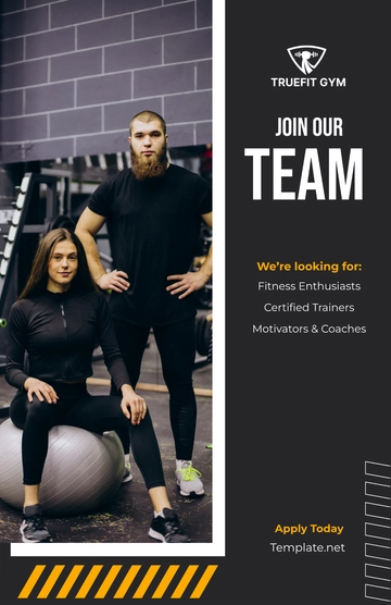 Free Gym Team Poster Template to Edit Online