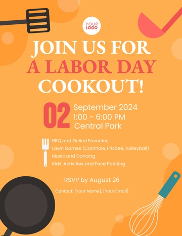 Free Labor Day Cookout Flyer Template to Edit Online